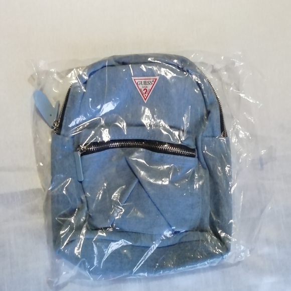 Guess Handbags - Guess USA washed jeans mini backpack, new, denim